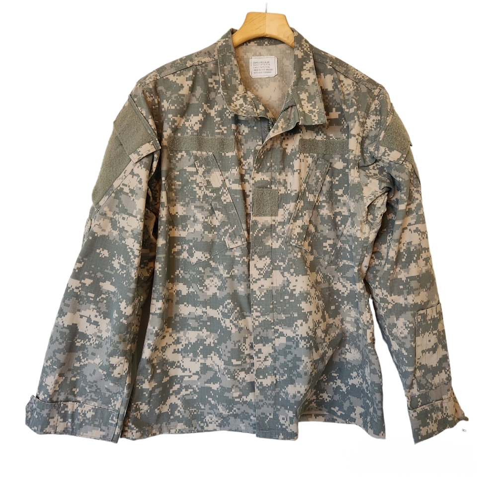 Authentic Military Jacket Camoflage Long Sleeve Pockets Zip Up Small Regular